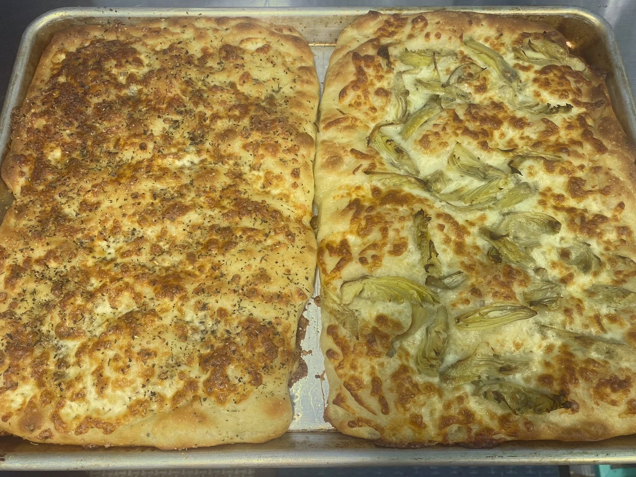 Cheesy And Artichoke Focaccia Breads