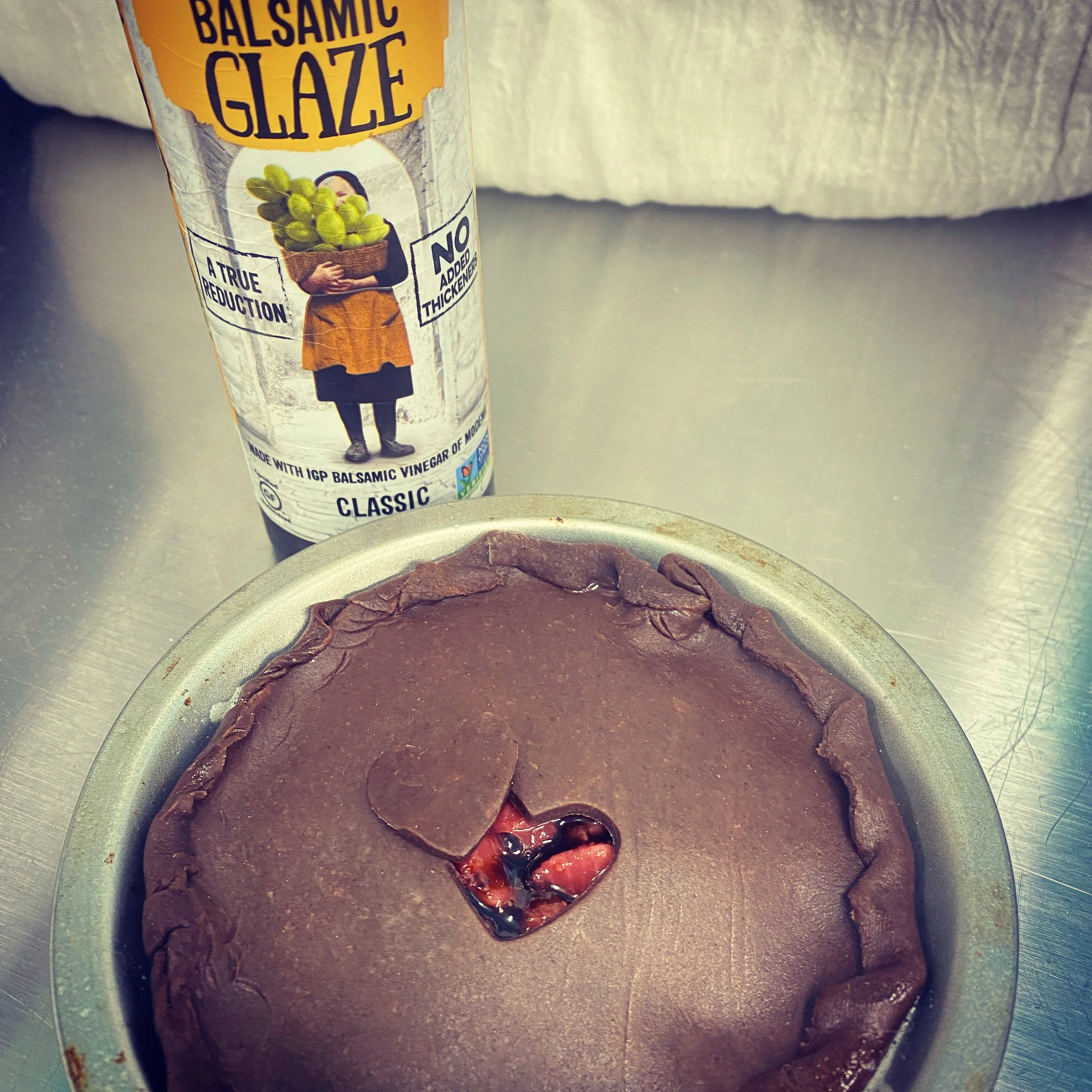 Chocolate Strawberry Balsamic Pie