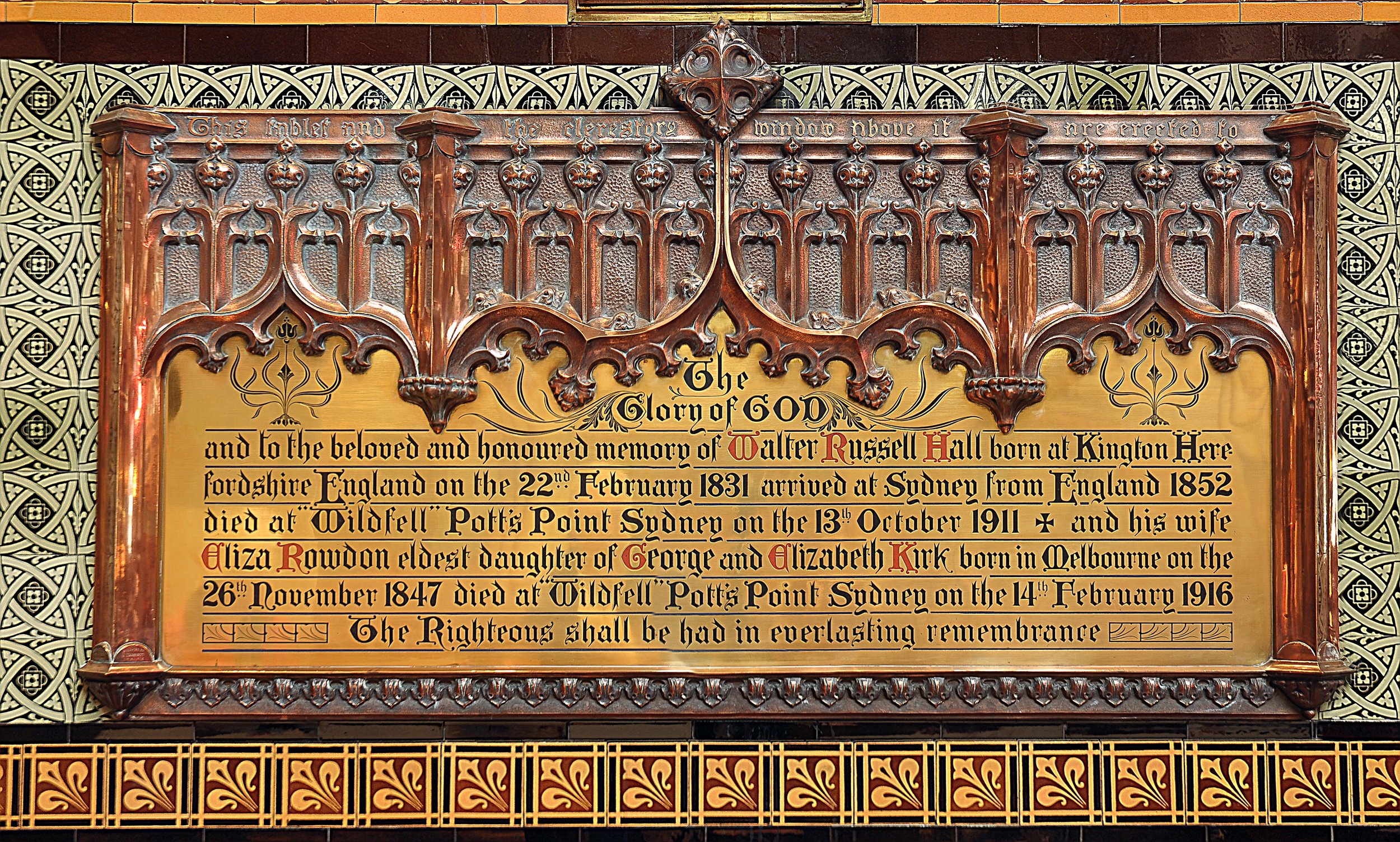 Monique Ribeiro - 24 St Paul's Cathedral Melbourne Inscribed brass plate.jpg