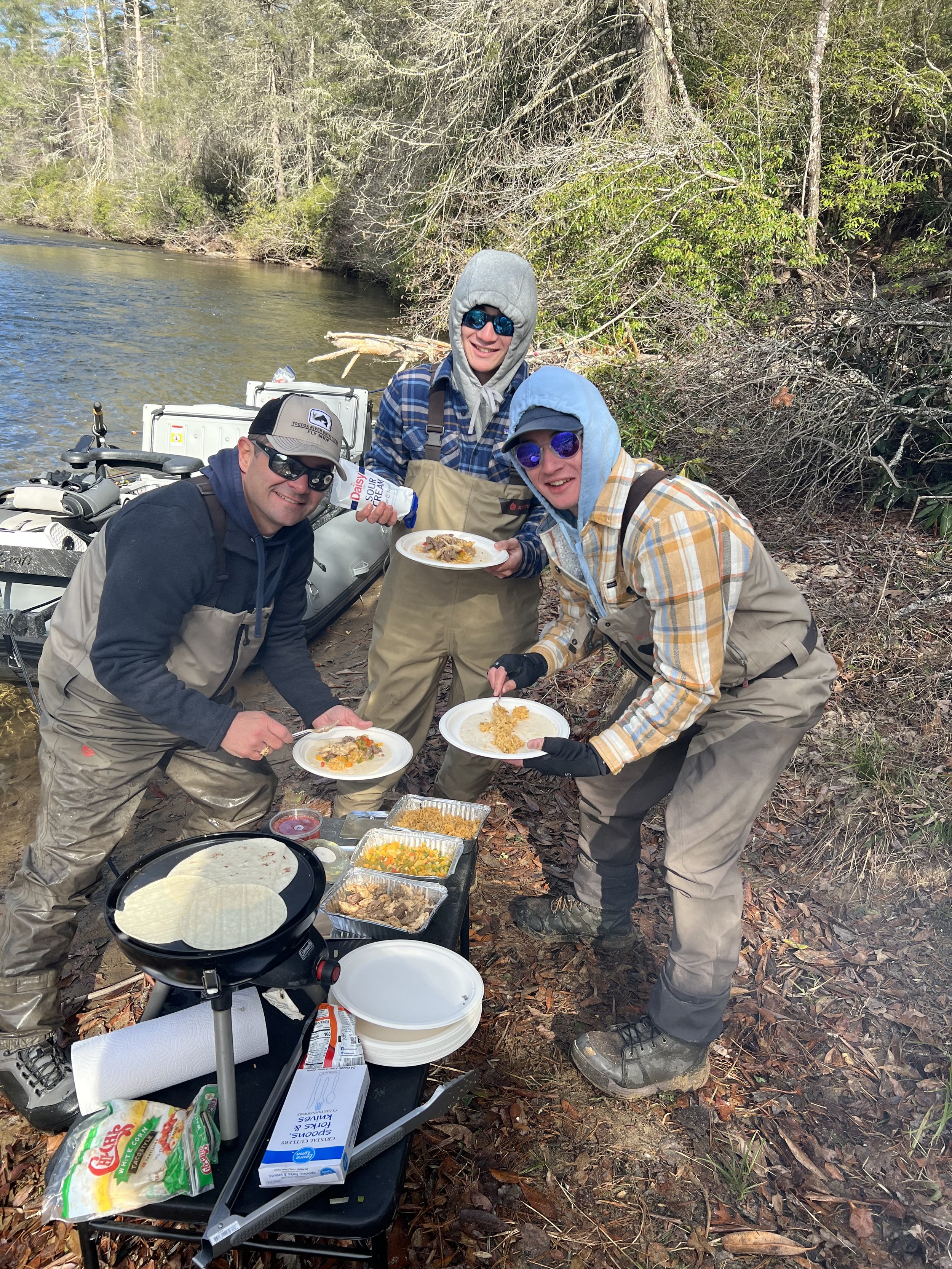 Toccoa River Fishing trip with some great food 