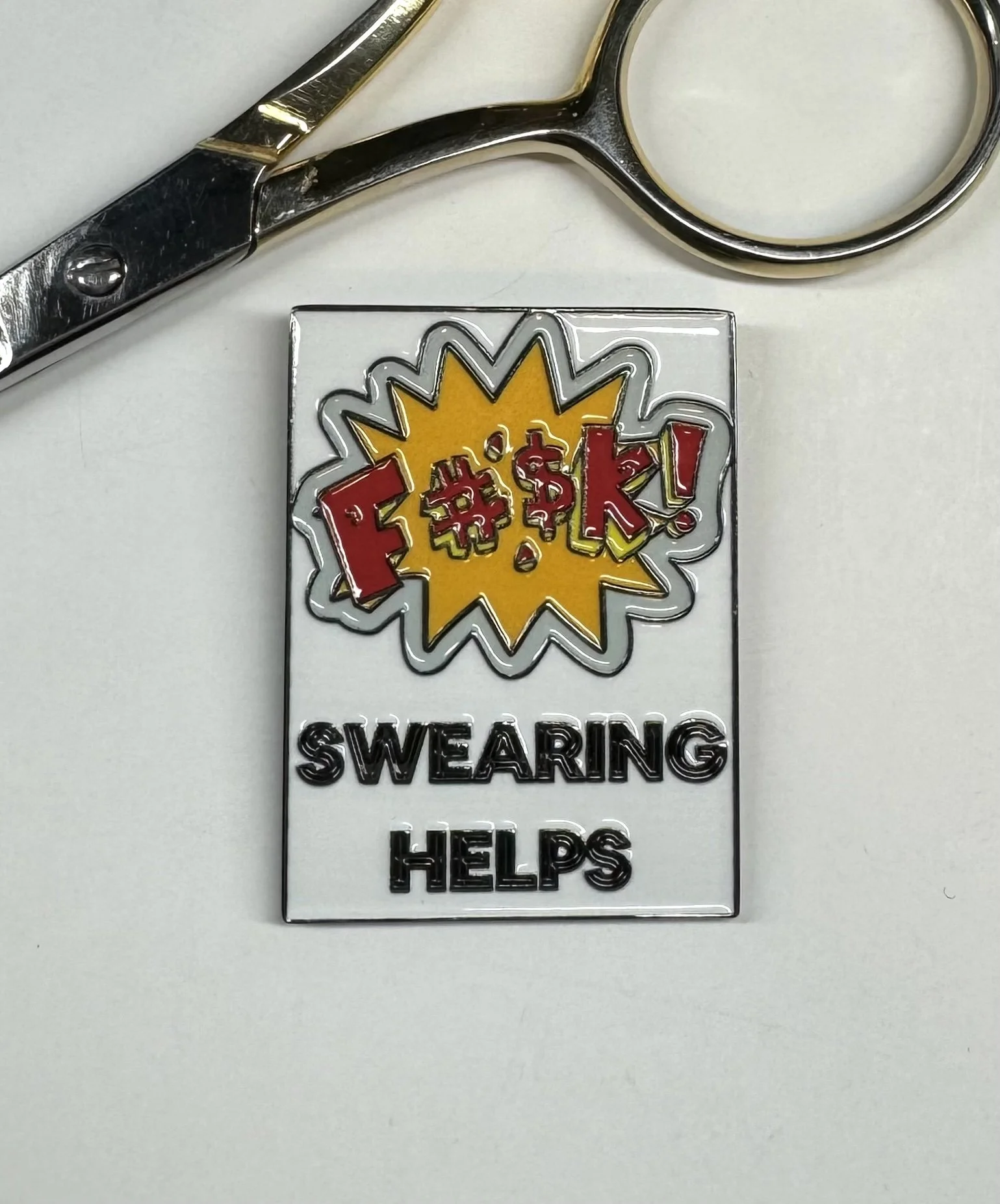 SCISSOR / SNIP / NEEDLE MINDER ~ SWEARING HELPS