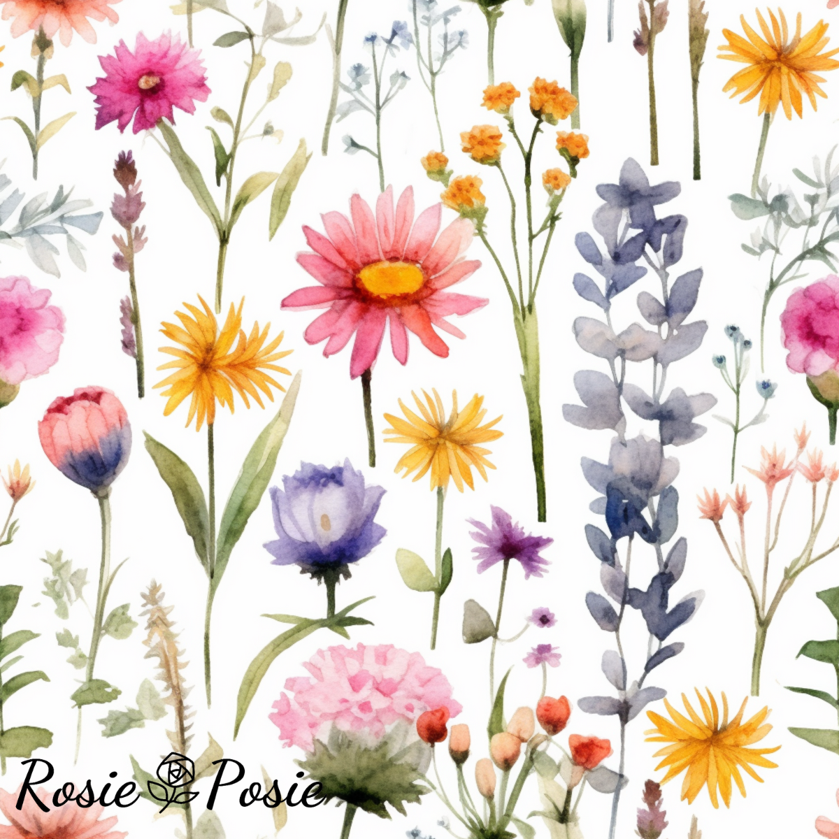 WATERPROOF COTTON CANVAS - WILDFLOWERS