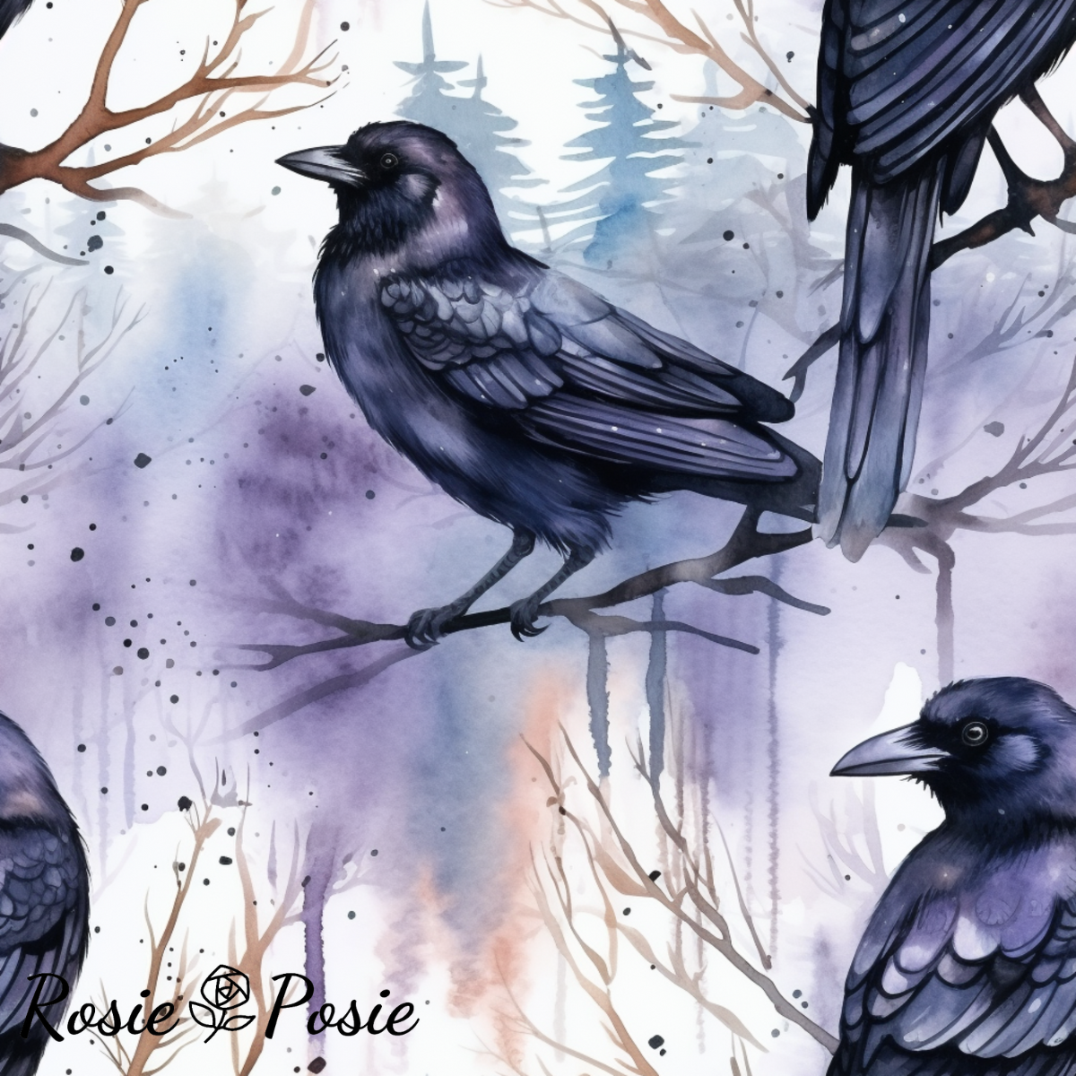 WATERPROOF COTTON CANVAS - CROWS