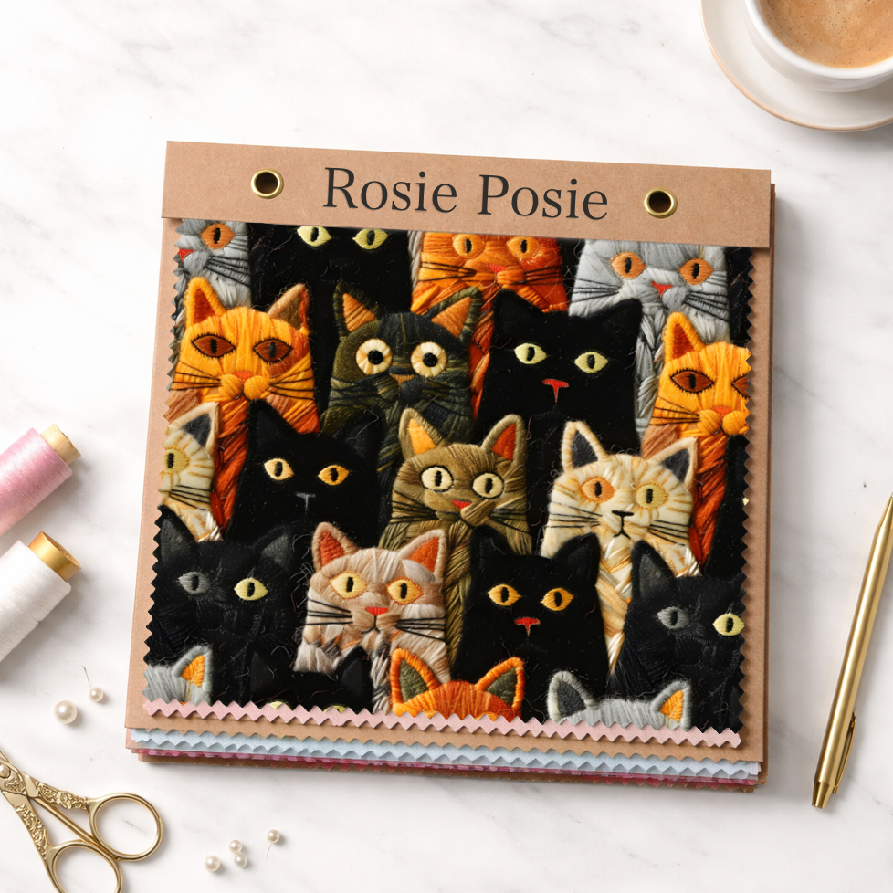 Embroidered Cats