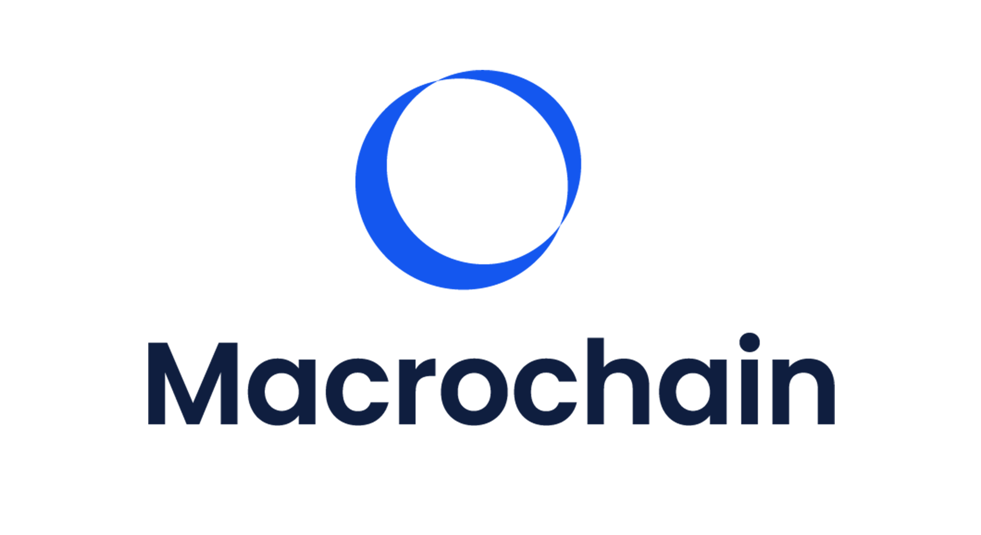 Macrochain logo with blue circular design and text