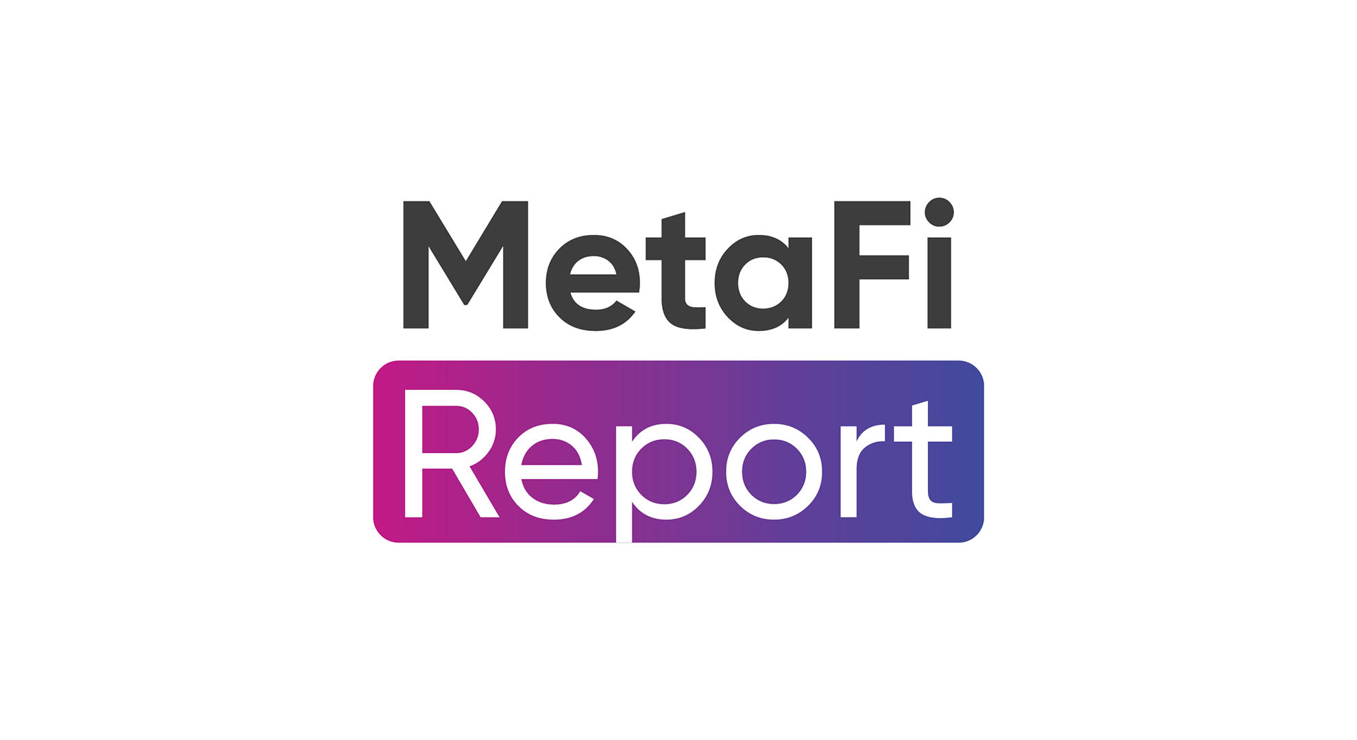 MetaFi Report logo with a black and purple gradient design.