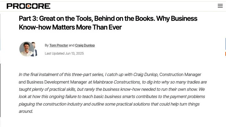 Article headline: Great On The Tools, Behind On The Books: Why Business Know-how Matters More Than Ever