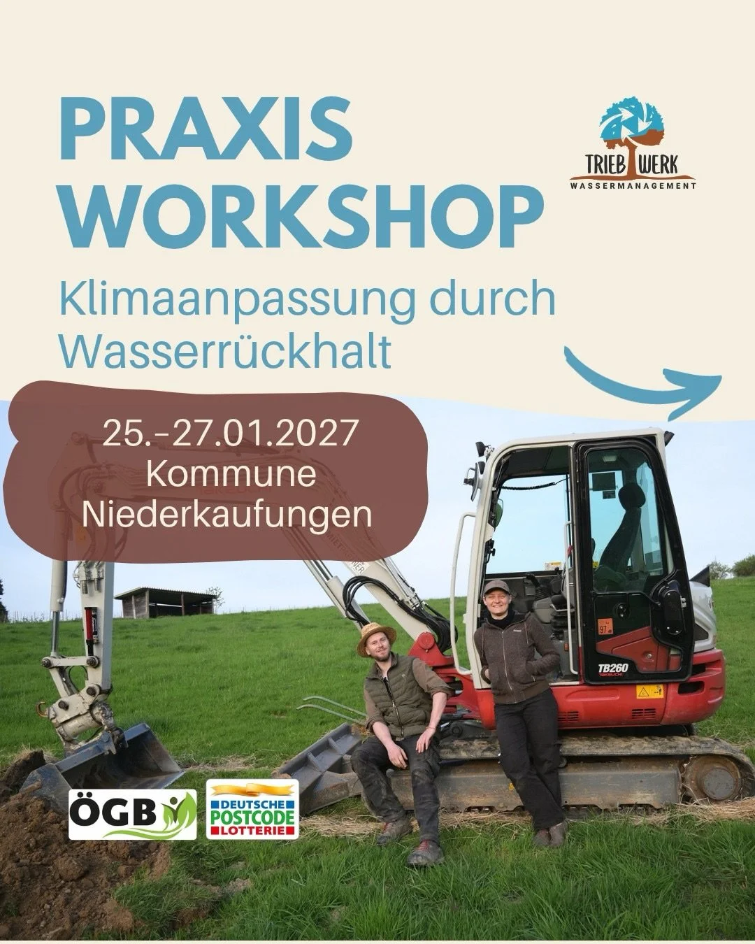 💧🌱 Klimaanpassung durch Wasserr&uuml;ckhalt

Wie k&ouml;nnen wir Wasser besser in der Landschaft halten und Fl&auml;chen klimaresilient gestalten?

In unserem dreit&auml;gigen Seminar lernst du praxisnah verschiedene Wasserr&uuml;ckhaltema&szlig;na