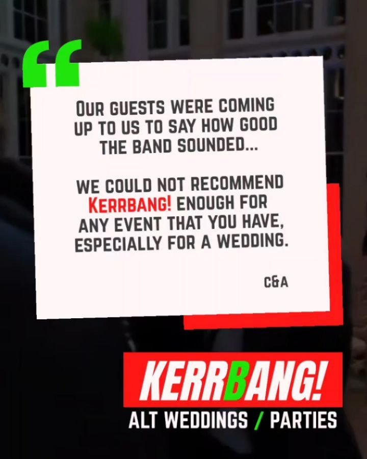 Thanks so much to our beautiful couple C&amp;A for sharing your experience with us at the incredible and prestigious @syonparkofficial! 🤘💥

"Freak On A Leash" is a bit of a wildcard at a wedding but it seemed to go down a treat here!

Wan