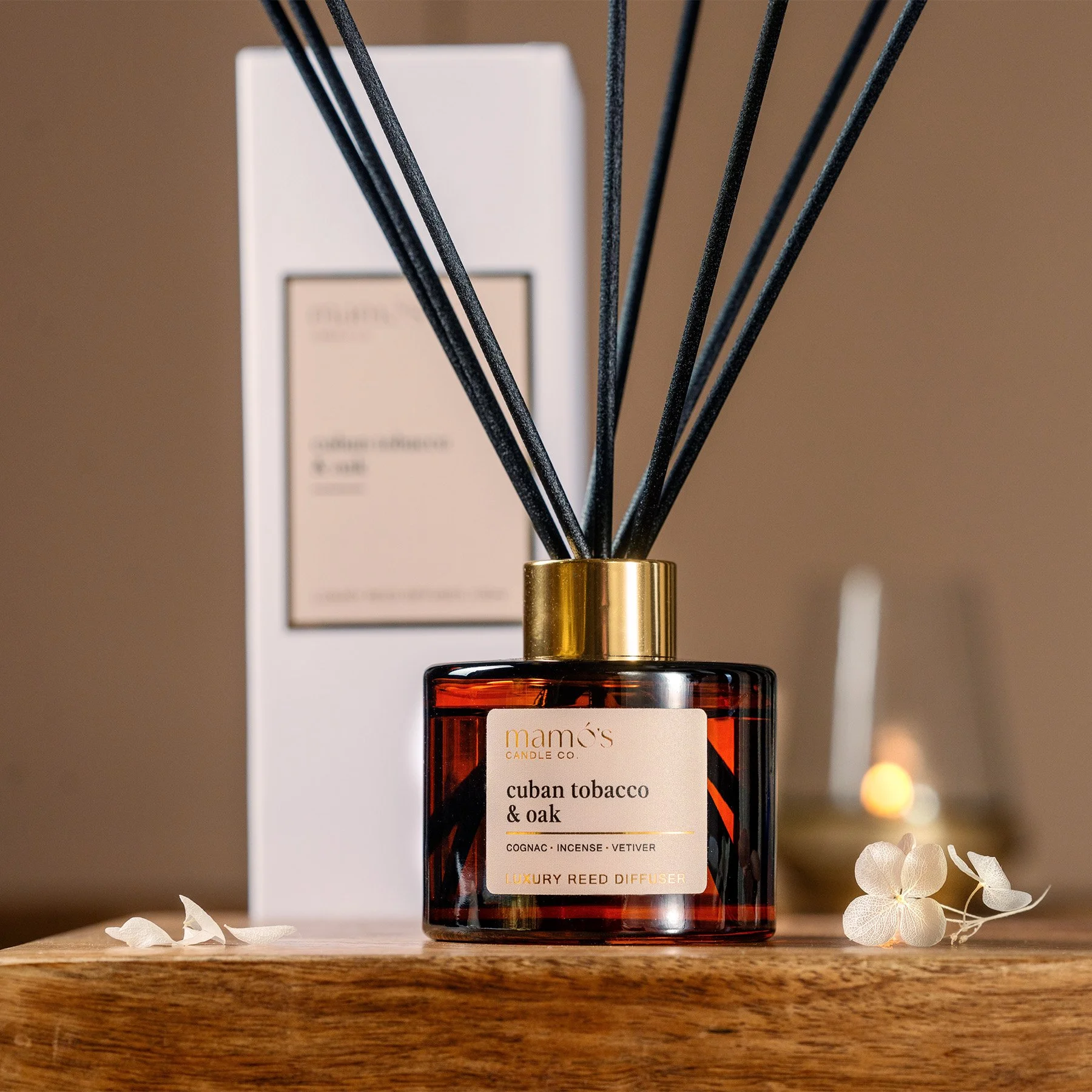 Luxury Reed Diffuser  | Cuban Tobacco & Oak