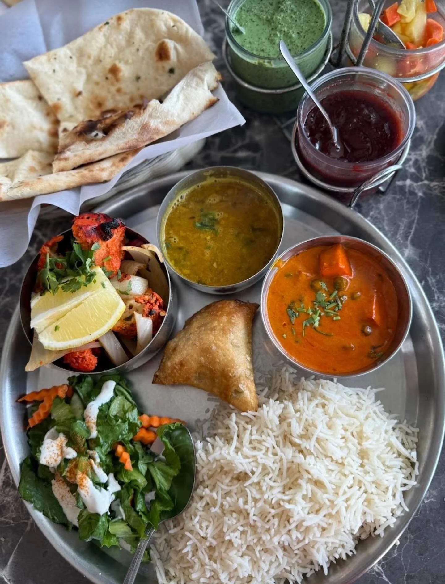 Dinner done right @himalayagrill, every plate is a balance of warmth, spice, and tradition &mdash; from freshly baked naan to rich, aromatic curries 🍛✨