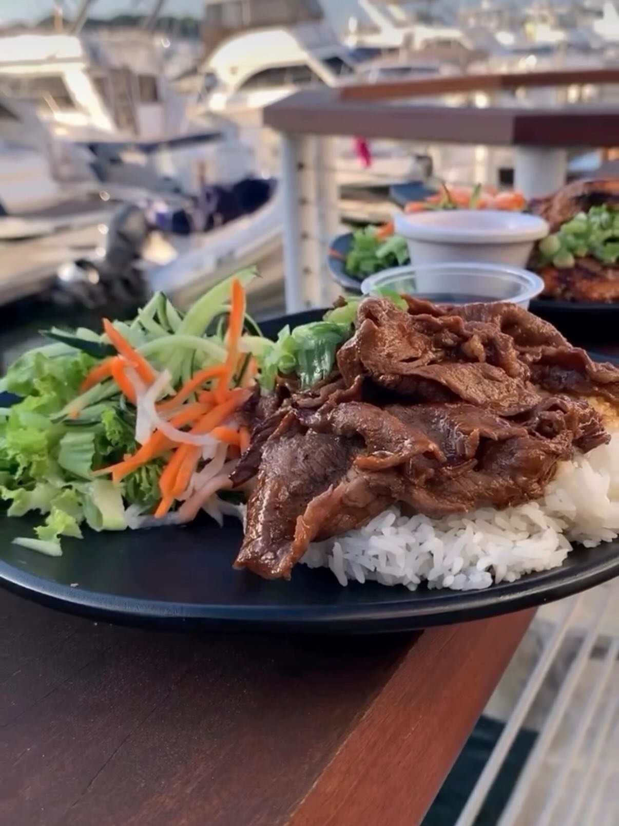 Warm noodles, rich flavors, boats drifting by. This is lunch at Peter&rsquo;s Landing, courtesy of @phomayrestaurant 🤤