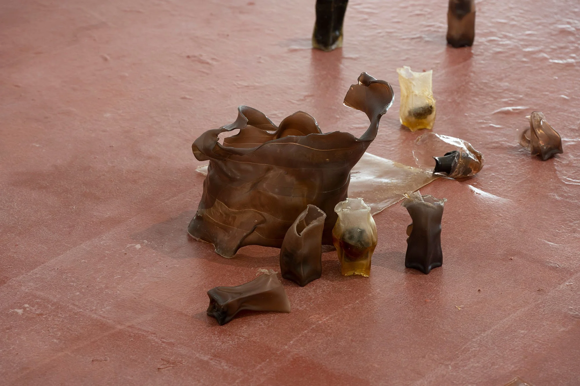 Vessels cast in photographic emulsion rest on latex