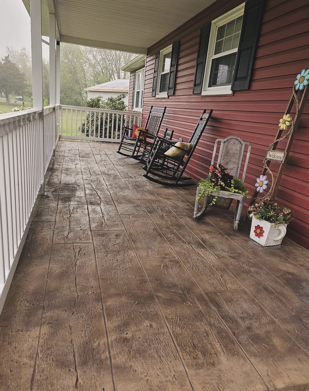 Stamped Concrete Overlay Example