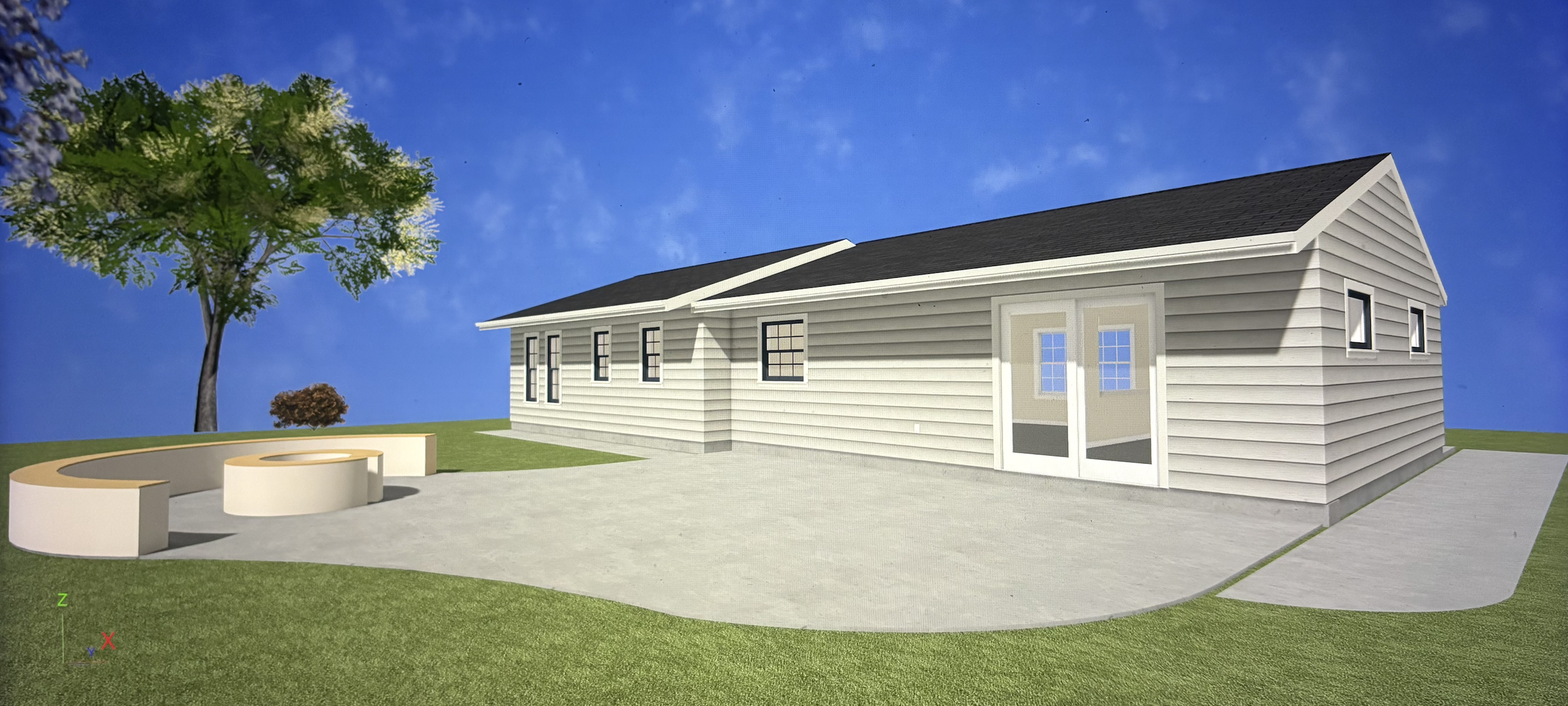 Complete Backyard Transformation in Mt. Laurel, NJ: Stamped Concrete Patio, Breeo Fire Pit, Seating Wall &amp; Hardscape Lighting