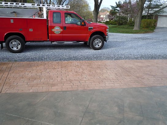 Patterned driveway design South Jersey contractor