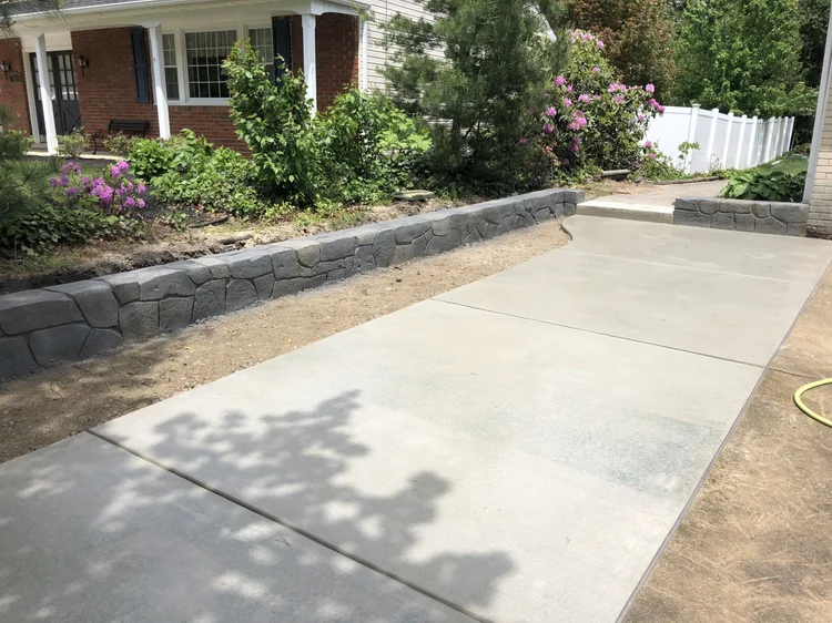Stamped driveway construction South Jersey