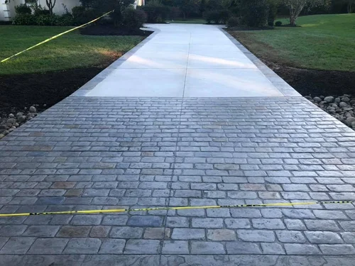 Stamped concrete walkway South Jersey
