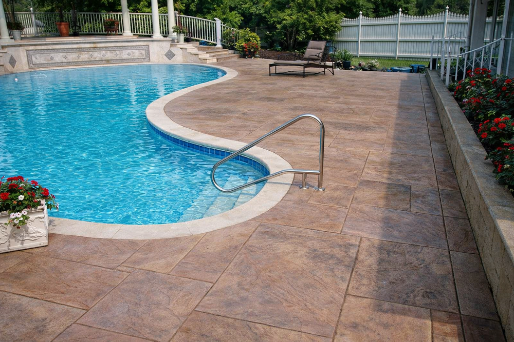 Stamped Concrete Pool Deck Design South Jersey