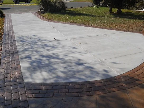 Custom stamped driveway Patrick Breen Concrete