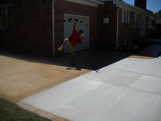Stamped driveway construction Patrick Breen Masonry