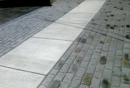 Residential stamped driveway Patrick Breen Masonry