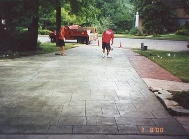 Stamped driveway construction South Jersey