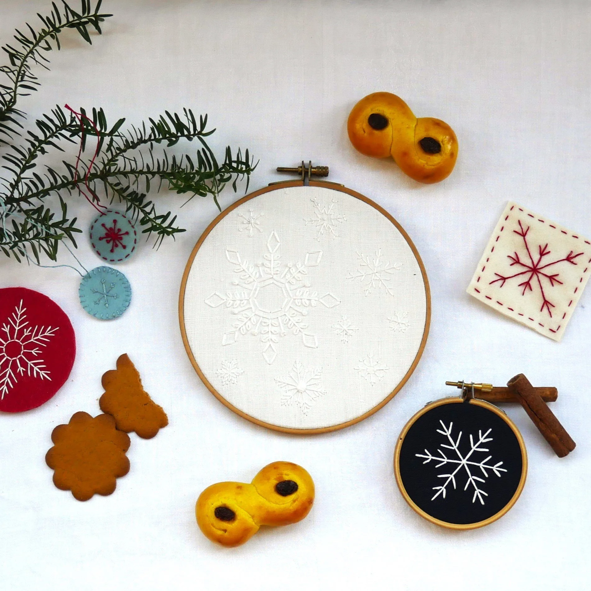 M&aring;nadens m&ouml;nster december! Sn&ouml;flingor i alla m&ouml;jliga storlekar ❄❄❄ En del av #broderiskapet