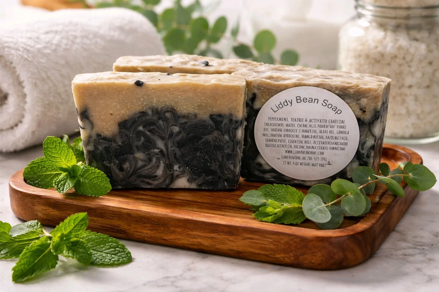 Peppermint Tea Tree Charcoal Soap