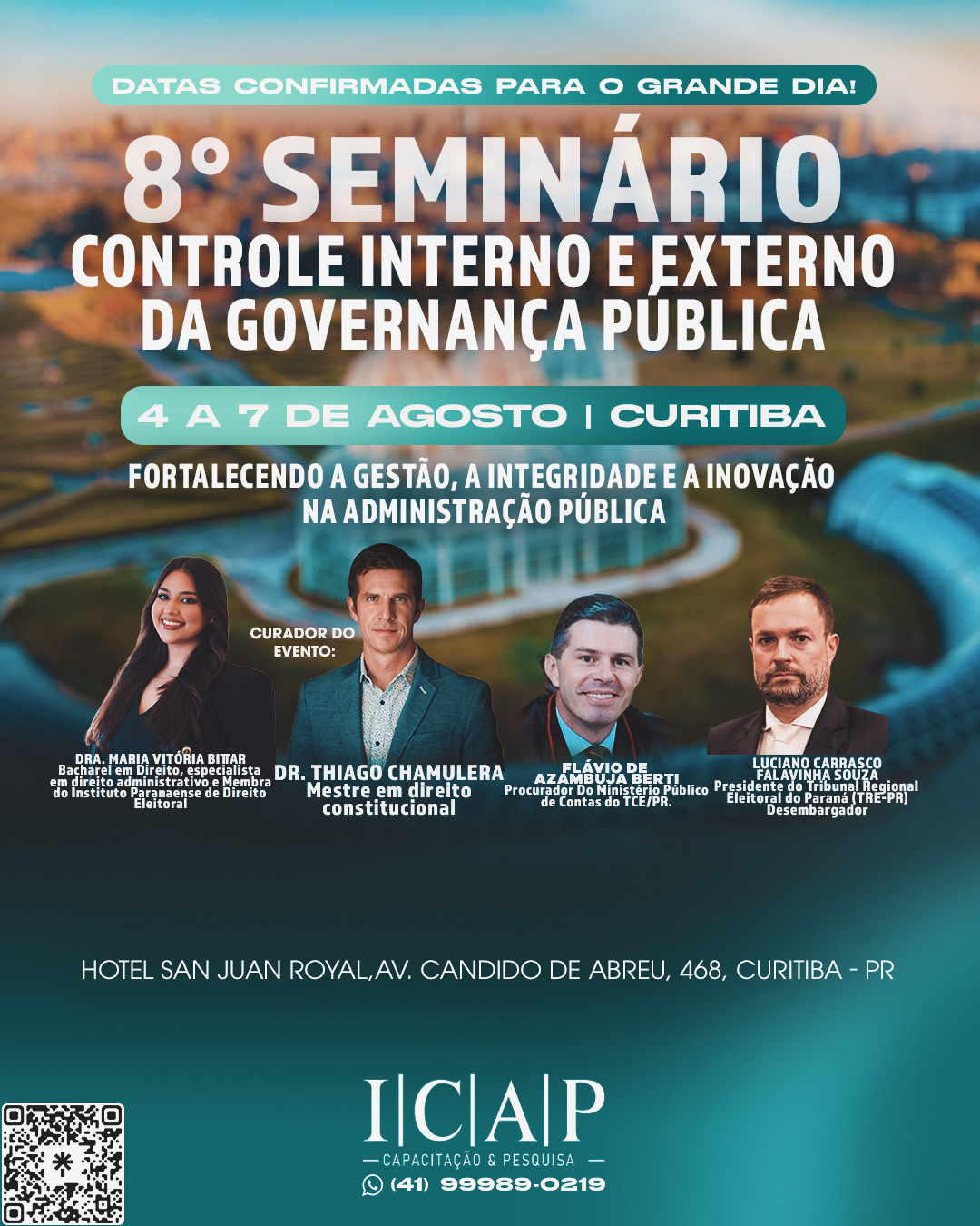 8° SEMINÁRIO: CONTROLE INTERNO E EXTERNO DA GOVERNANÇA PÚBLICA