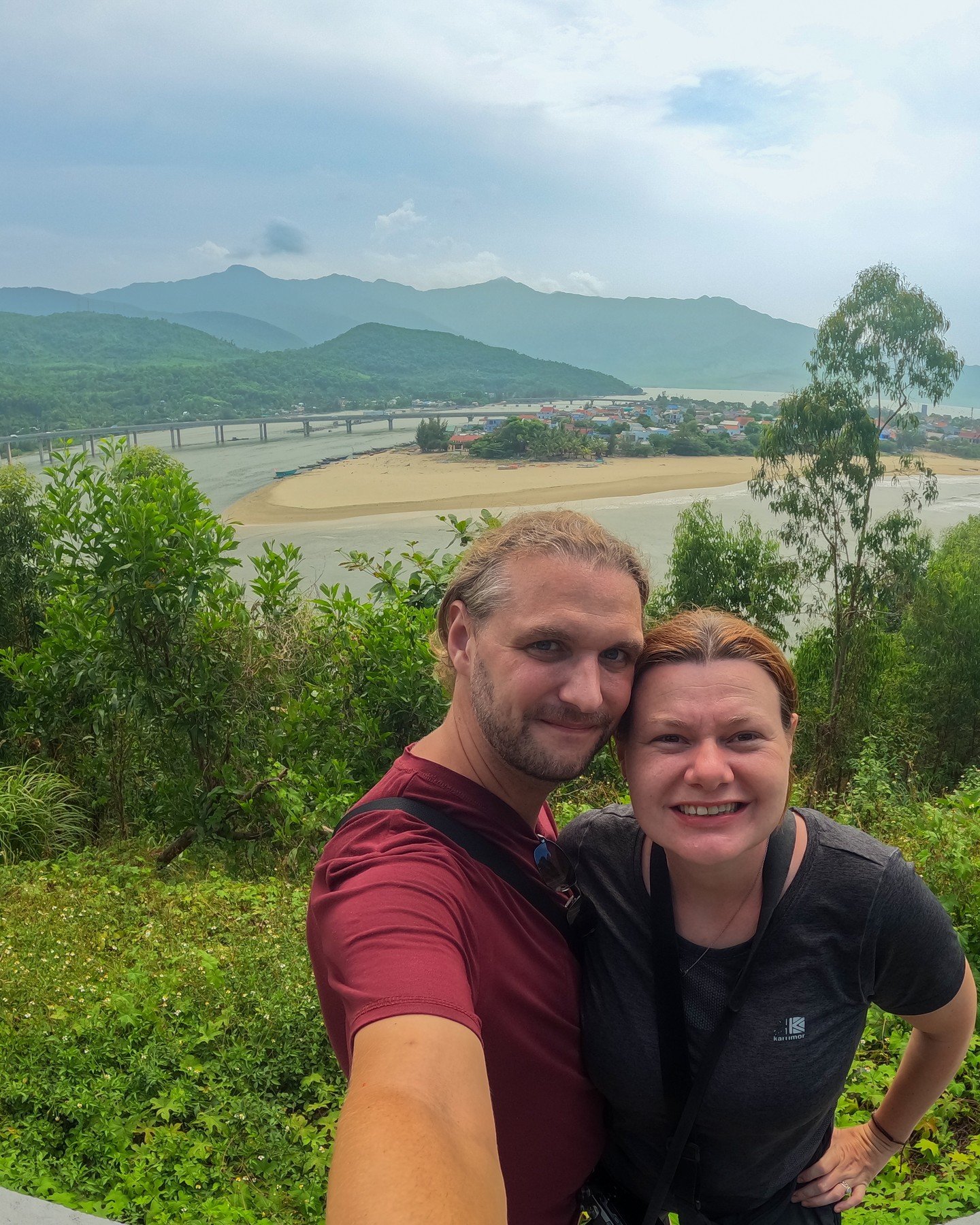 8 years apart - standing on the edge of the Hai Van Pass for a selfie! 

Lots has changed in the world since we first came to Vietnam 8 years ago, but the Hai Van Pass is still an incredible road!

Last time we came here with an organised tour on a c
