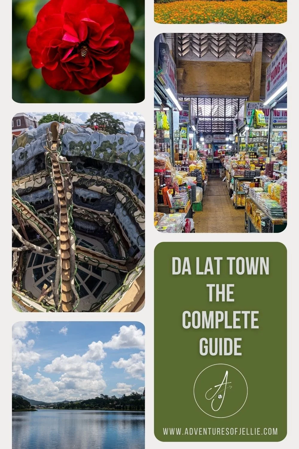A Pinterest pin for the 'Complete Da Lat Travel Guide' by The Adventures of Jellie