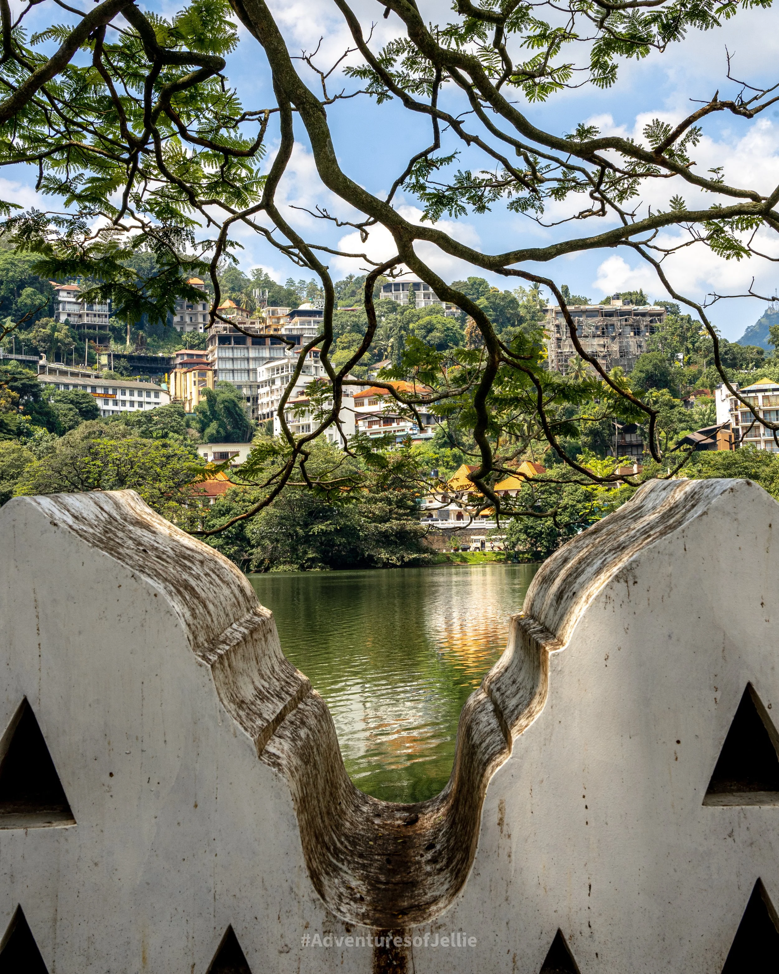 Kandy lake as seen through the 'Cloud Walls'