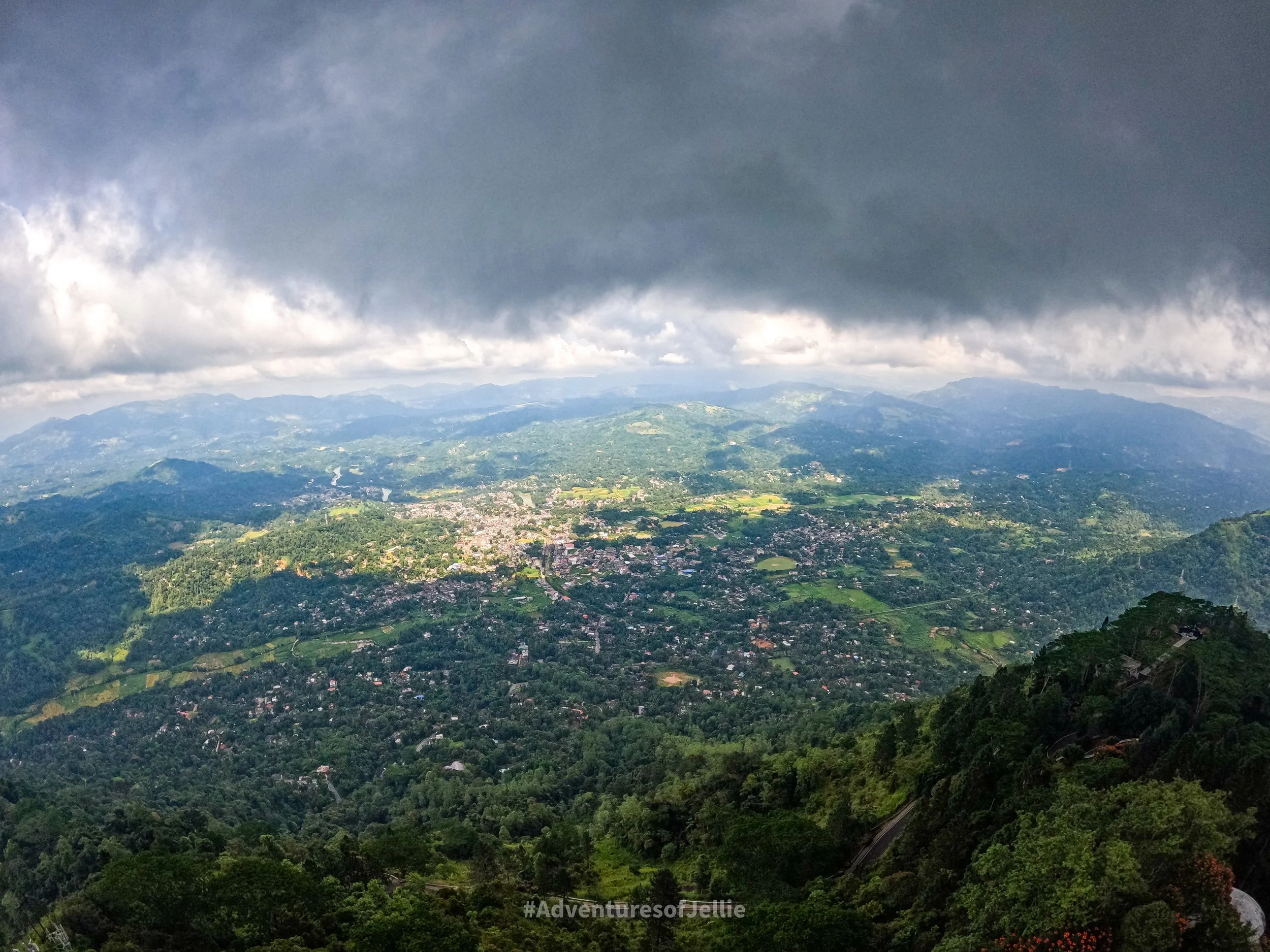 The view over Gampola take from the summit of the Ambuluwawa Tower in Sri Lanka. This shot was captured on a GoPro Hero 10.
