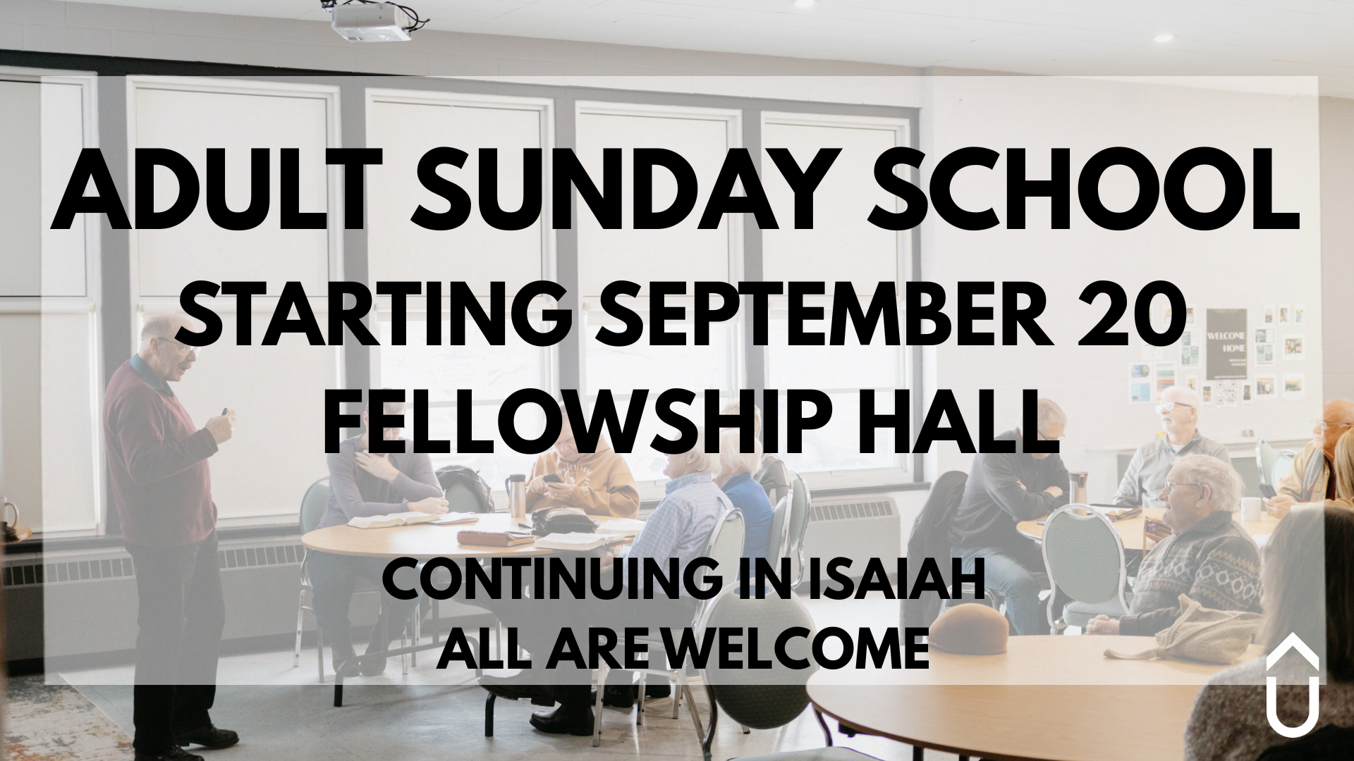 Adult Sunday School Starting 