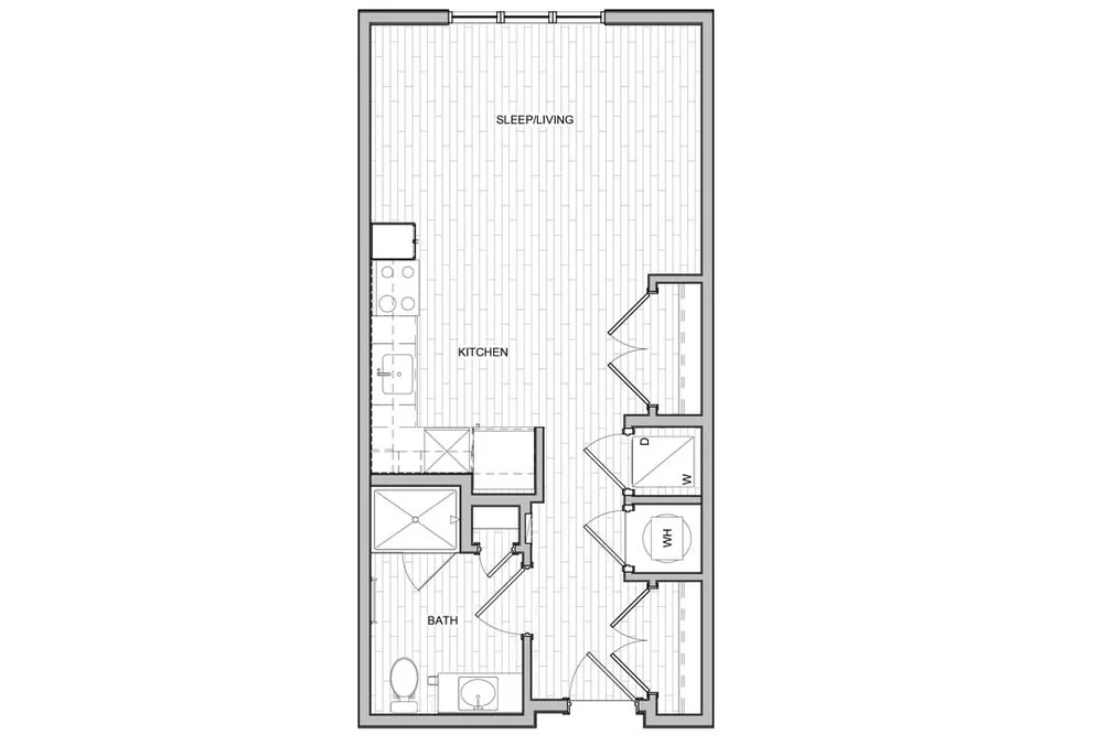 The Birch 1 and 2BR Apartments in Conshohocken PA Floor Plan