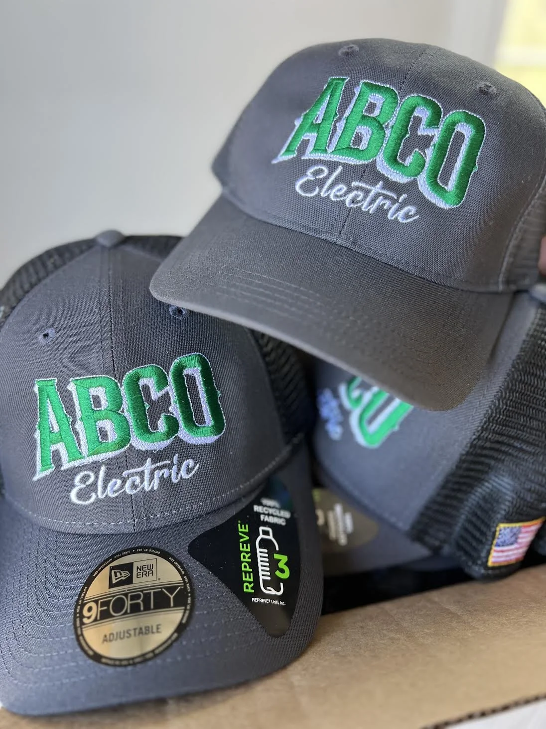 Upgraded Logo for Abco!  New Embroidered Hats to go with it!