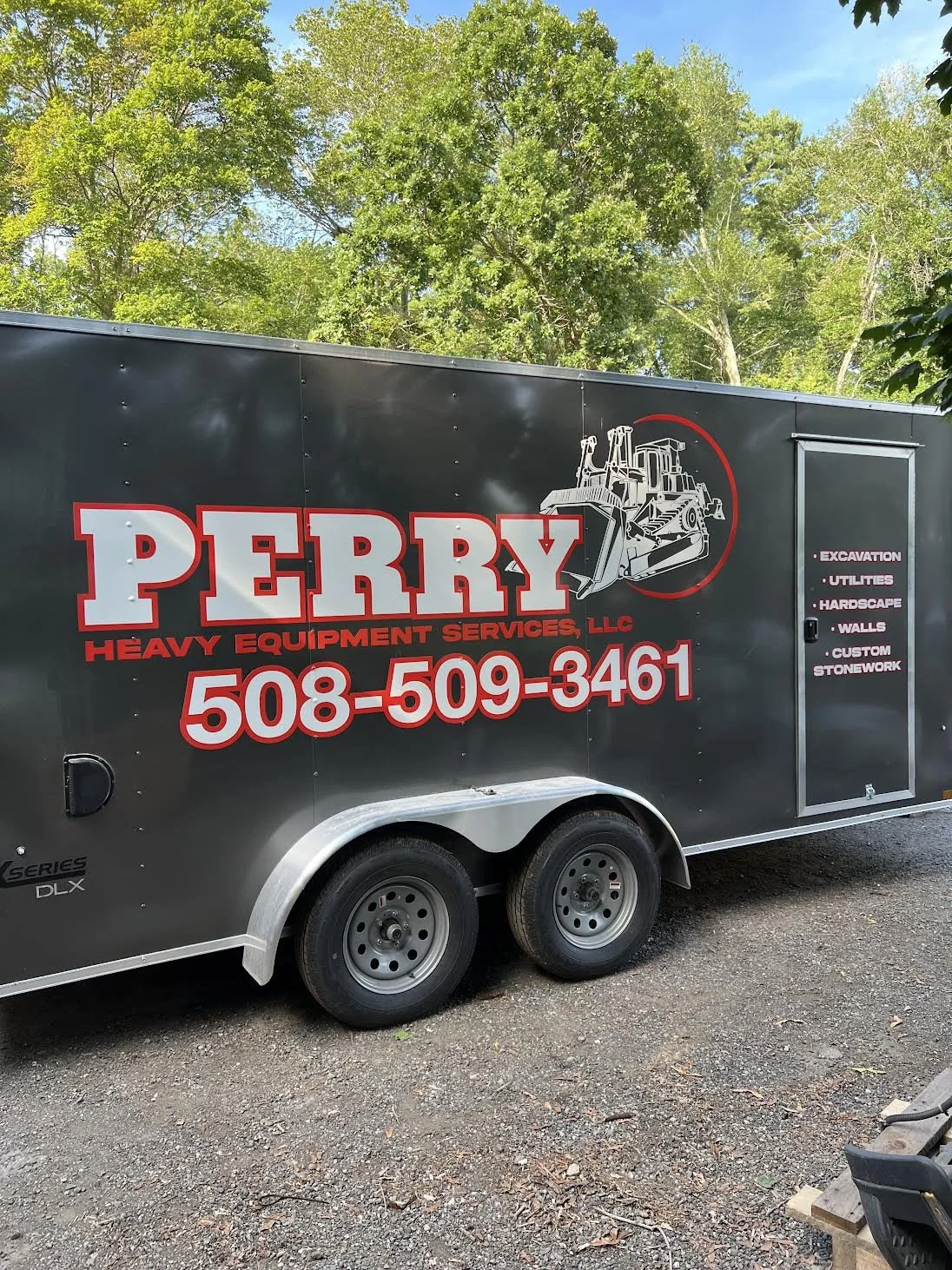 Double Sided & Rear 3M Digitally Printed Decals for Perry Heavy Equipment.