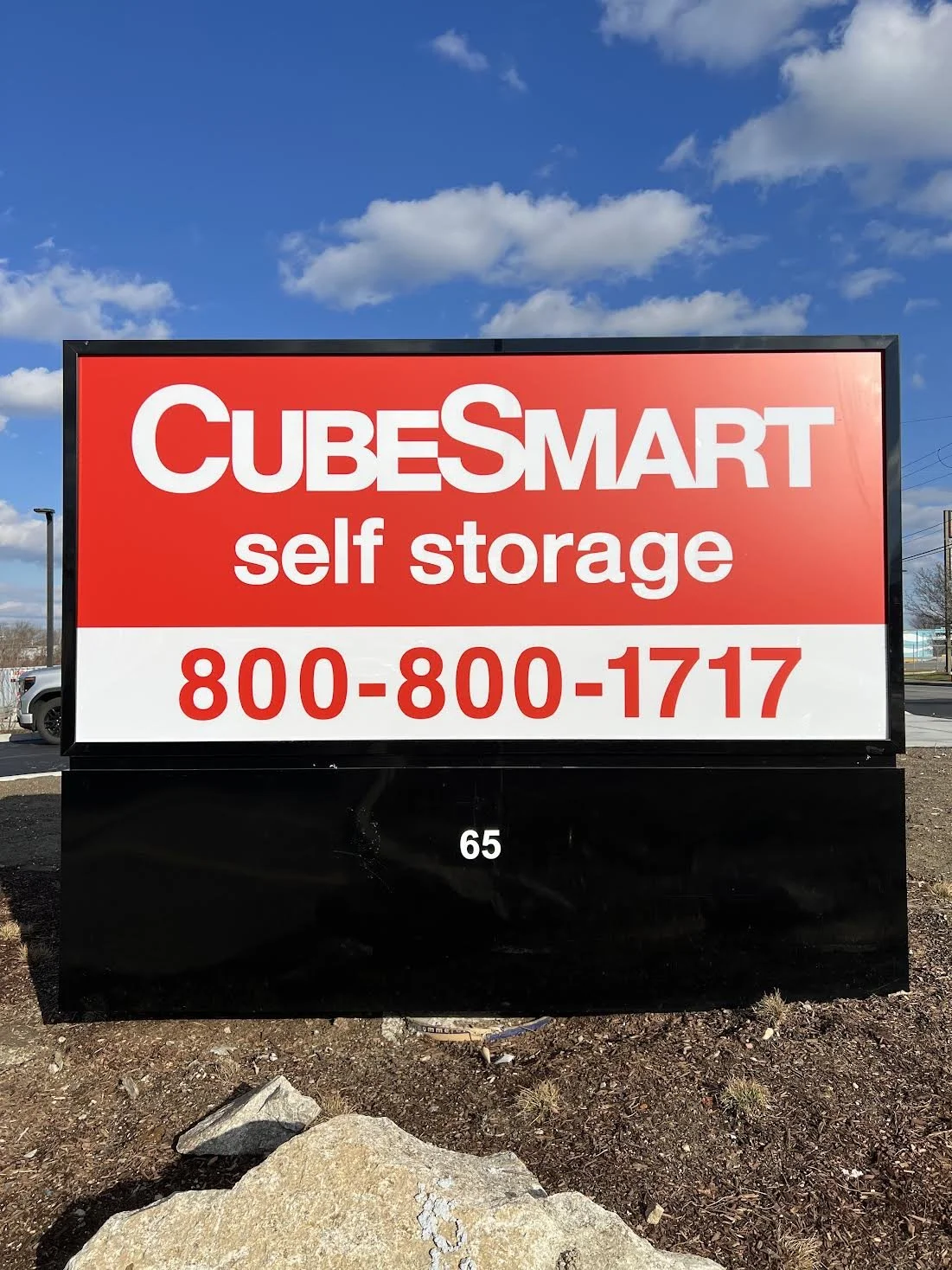 Monument Sign work Sub'd to our from our friends over in Texas!  Installation for CubeSmart in New Bedford, MA!