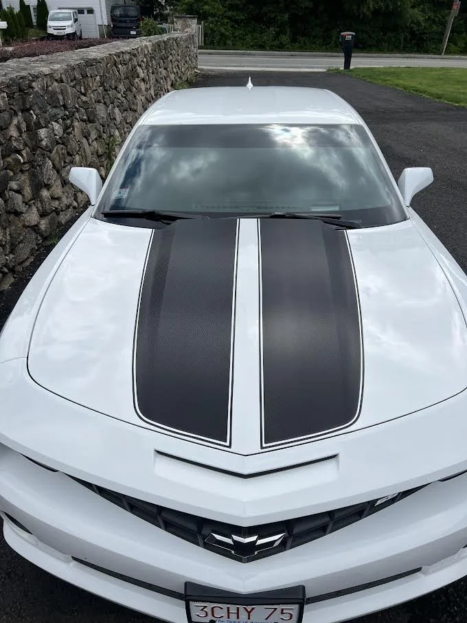 Matte Black on White.