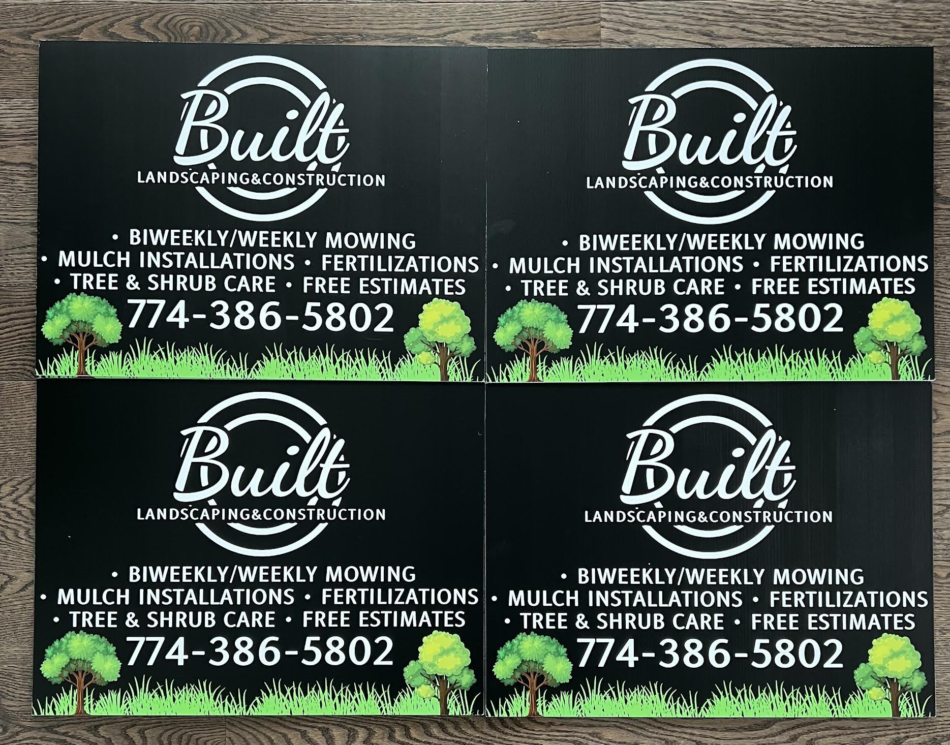 Some Vibrant colors popping off on these site signs for Built Landscaping!
