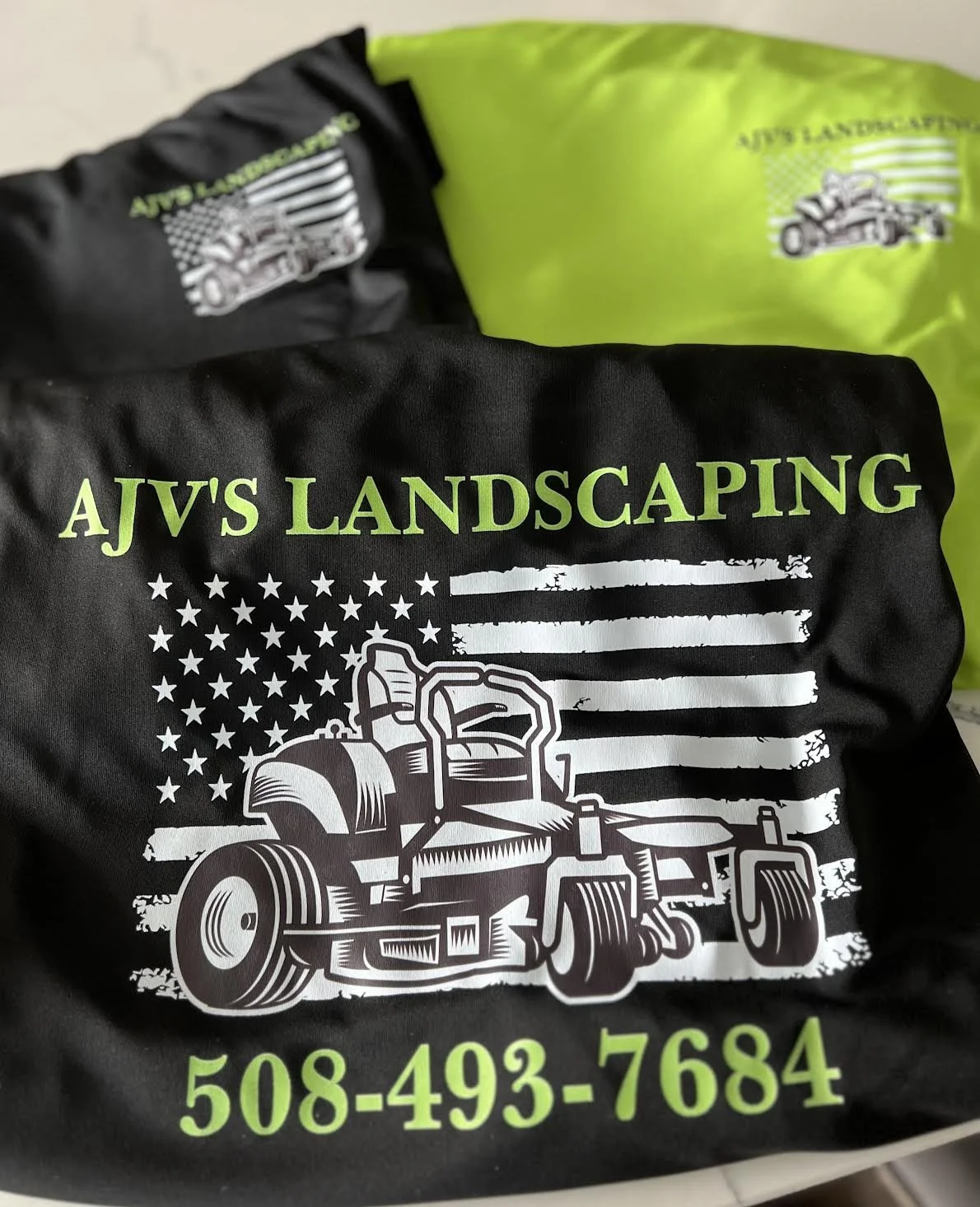 Custom Apparel / DTF Print for ADJs Landscaping!
