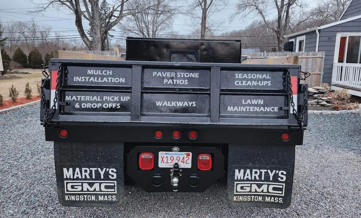 Rear image of another dump truck with HP Grey Vinyl!  Show everyone your expertise!