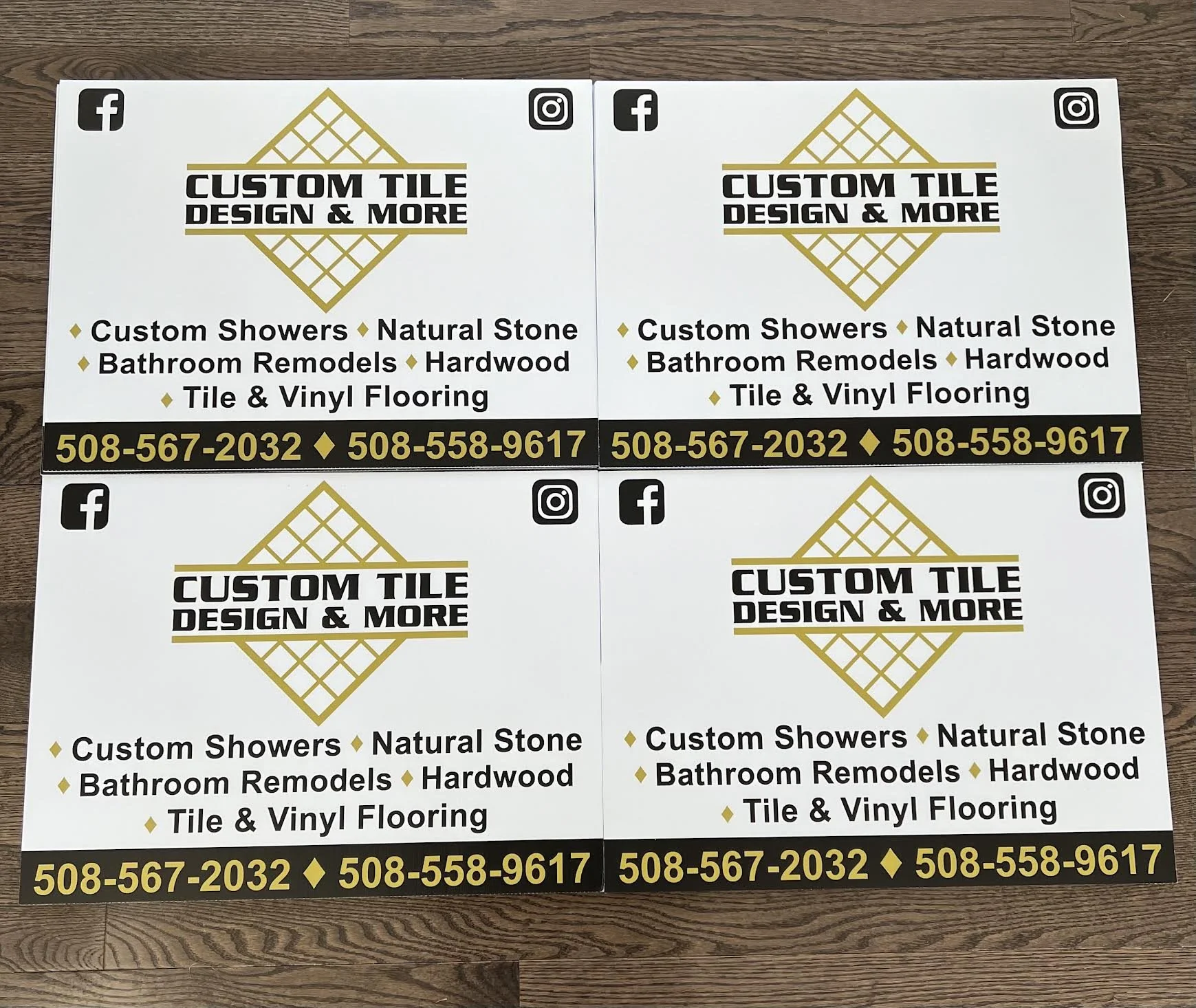 Double Sided Site Signs for Customer Tile Design & More!
