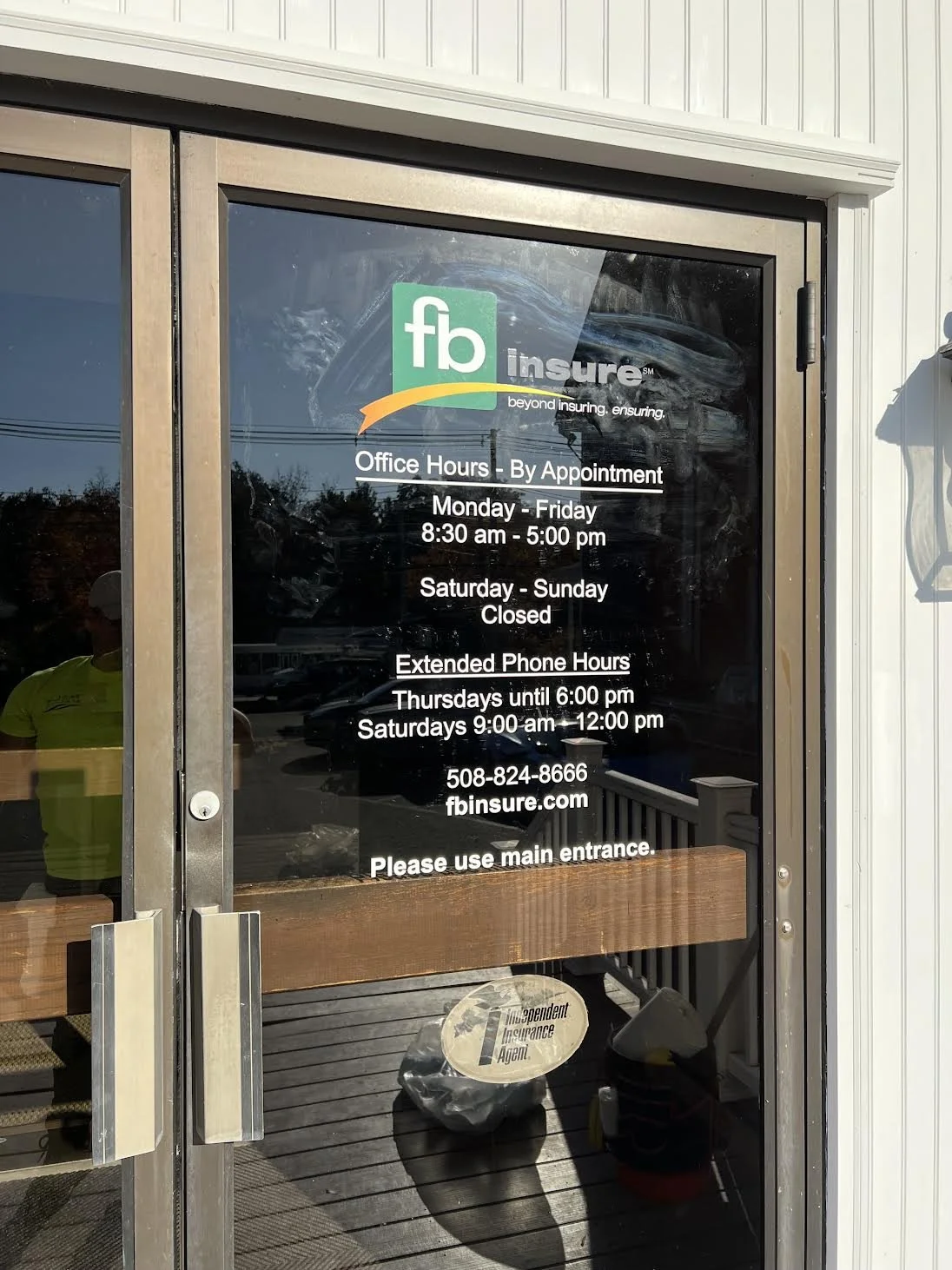 1 or 7 FB Insure's Rebrand Locations getting updated hours & graphics with digitally printed 3M Graphics & High Performance Vinyl