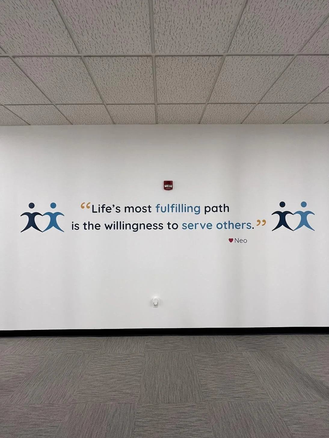 Interior Branding complete for Mass Care Link in Fall River, MA.  Project complete with 3M Digitally Printed Graphics!