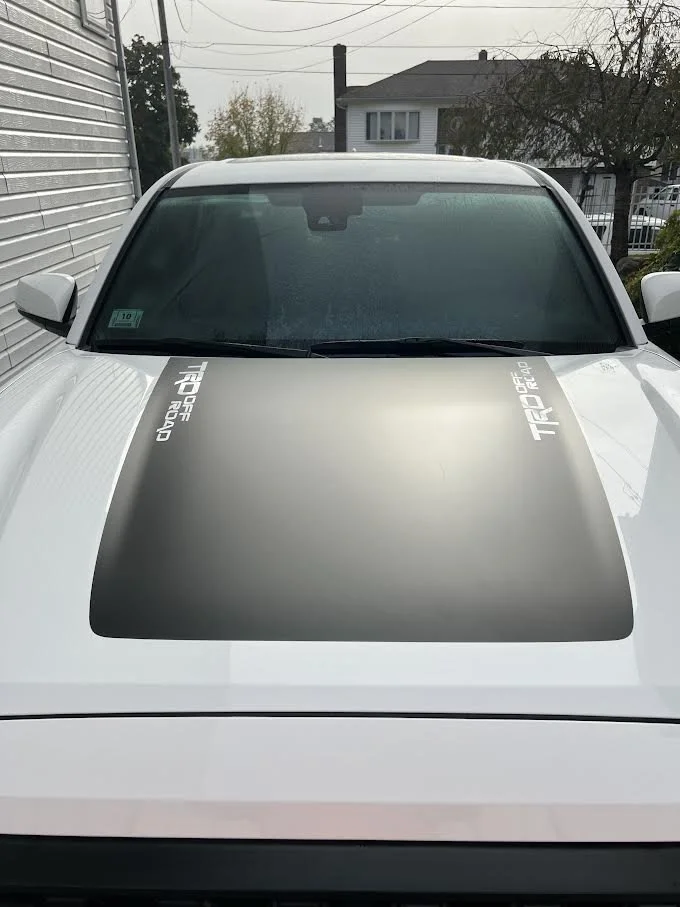 Matte Black Customer Supplied Hood Decal Complete