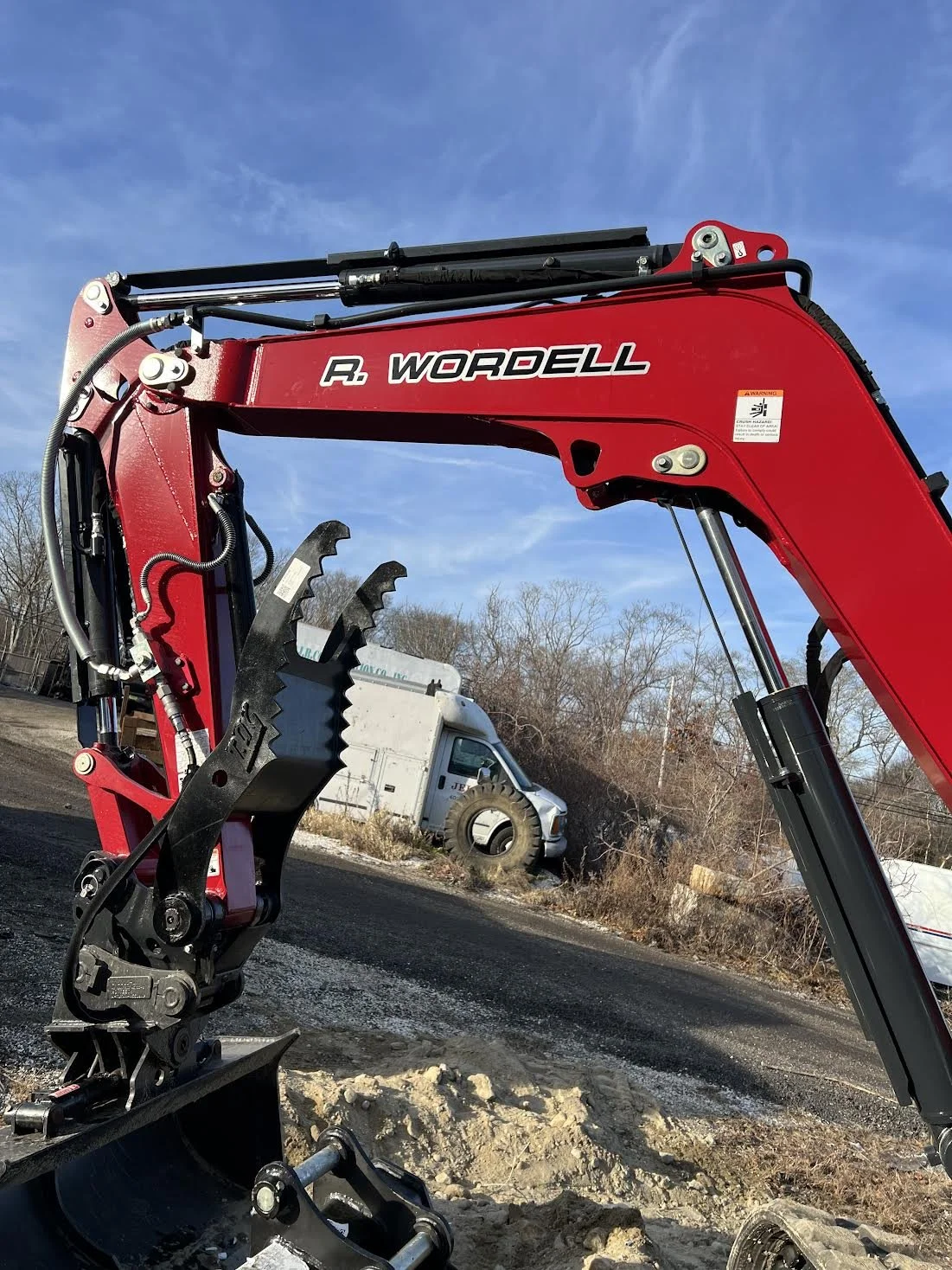 Branded Excavator for R Wordell Enterprises with Premium Cast Silver & Black Metallic!