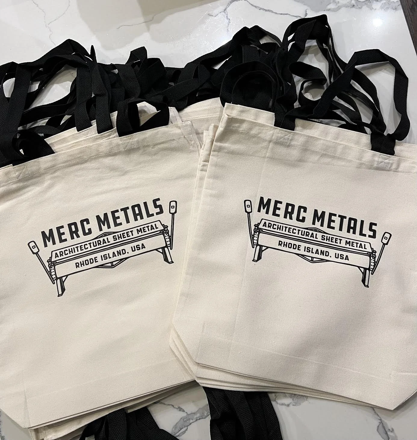 Tote Bags DTF Printed for Merc Metals