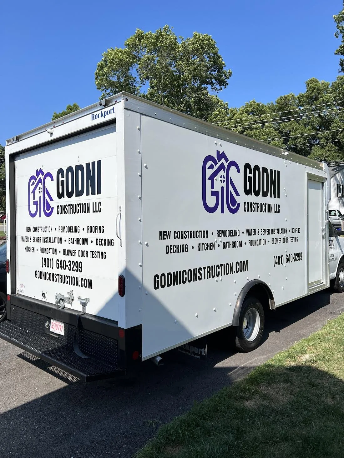 High Performance Cast Black & Violet Vinyl for this 16' Box Truck.  Double Sides/Doors & Rear Complete for Godni Construction out of Cumberland, RI.
